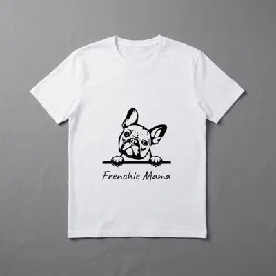 Frenchie Mama Französische Bulldogge T-Shirt 0157 – Klassisches T-Shirt in Schwarz