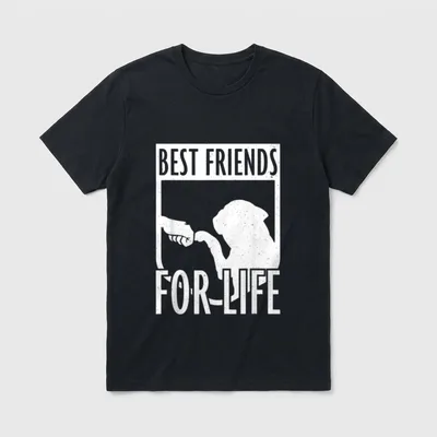 Französische Bulldogge Best Friends T-Shirt – Klassisches T-Shirt in Schwarz