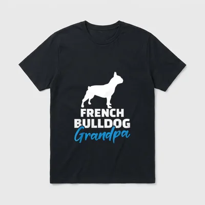 Französische Bulldogge Opa T-Shirt – Klassisches T-Shirt in Schwarz