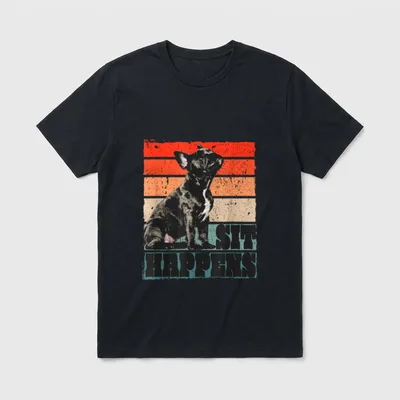 Frenchie Motiv lustig Französische T-Shirt – Klassisches T-Shirt in Schwarz