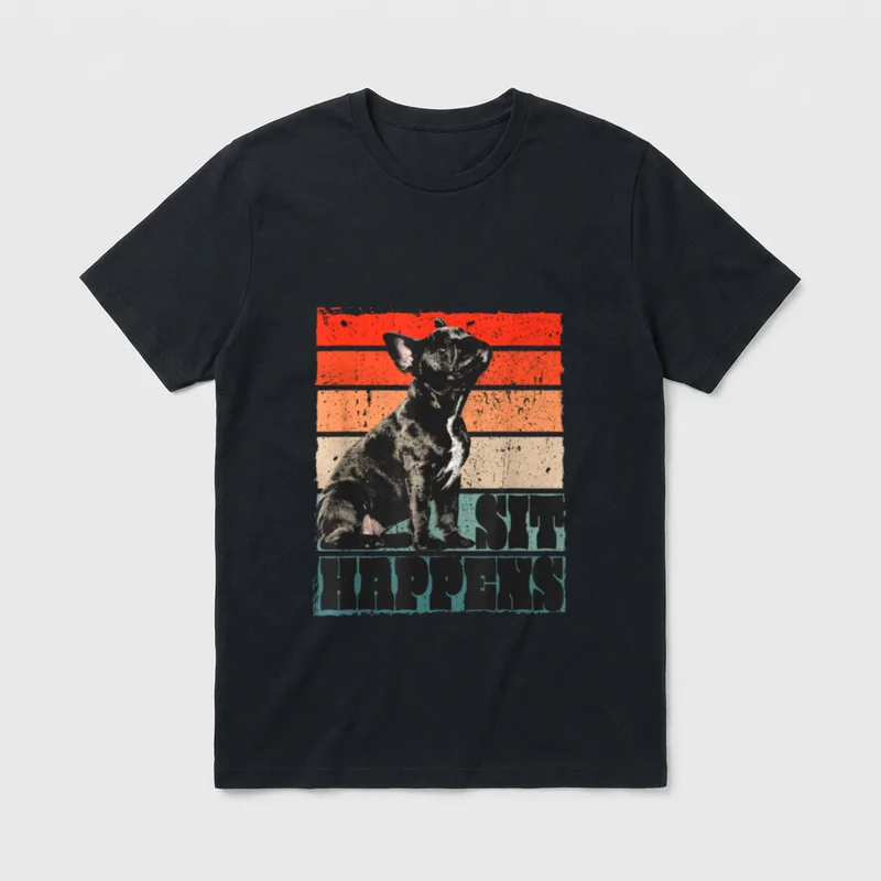 Frenchie Motiv lustig Französische T-Shirt – Klassisches T-Shirt in Schwarz