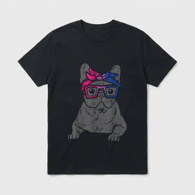 French Bulldog Frenchie Dog LGBTQ T-Shirt – Klassisches T-Shirt in Schwarz