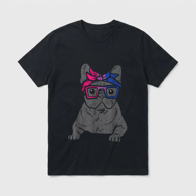 French Bulldog Frenchie Dog LGBTQ T-Shirt – Klassisches T-Shirt in Schwarz