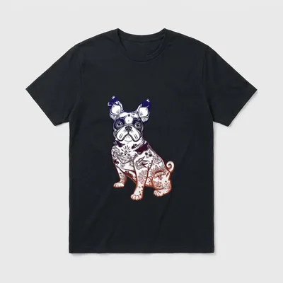 Stay Weird Vintage Französische T-Shirt – Klassisches T-Shirt in Schwarz