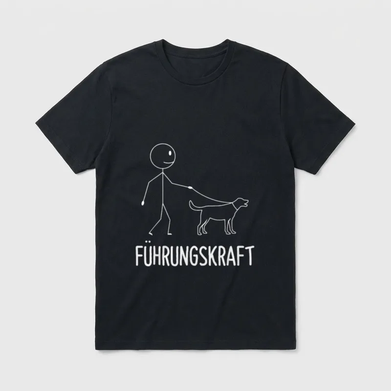 Führungskraft Hund Hundebesitzer Gassi Gehen T-Shirt – Klassisches T-Shirt in Schwarz