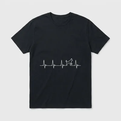 Hunde Herzschlag Hundebesitzer Hundehalterin T-Shirt – Klassisches T-Shirt in Schwarz