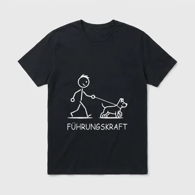 Führungskraft Hund Gassi Gehen T-Shirt – Klassisches T-Shirt in Schwarz