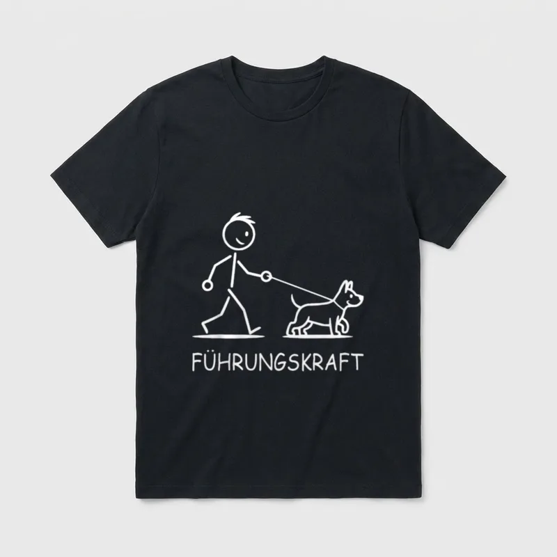 Führungskraft Hund Gassi Gehen T-Shirt – Klassisches T-Shirt in Schwarz