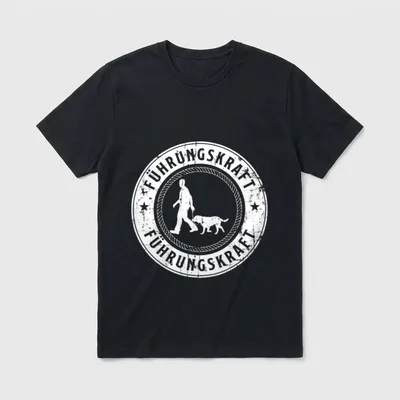 FÜHRUNGSKRAFT Hundebesitzer Gassi Gehen T-Shirt – Klassisches T-Shirt in Schwarz