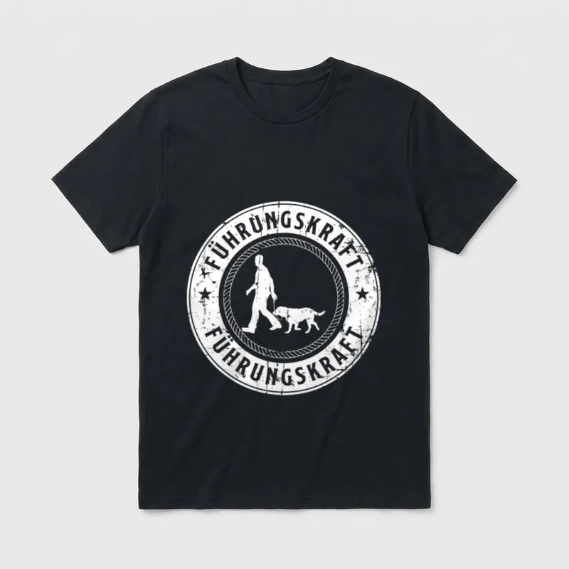 FÜHRUNGSKRAFT Hundebesitzer Gassi Gehen T-Shirt – Klassisches T-Shirt in Schwarz