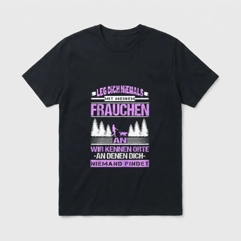 Leg Dich Niemals T-Shirt – Klassisches T-Shirt in Schwarz