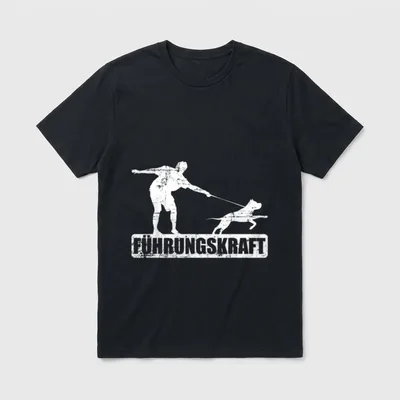 FÜHRUNGSKRAFT Hundebesitzer Gassi Gehen T-Shirt 0026 – Klassisches T-Shirt in Schwarz