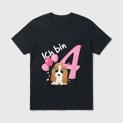 Geburtstagsshirt Kleiner Hund 4 T-Shirt 0029 – Klassisches T-Shirt in Schwarz