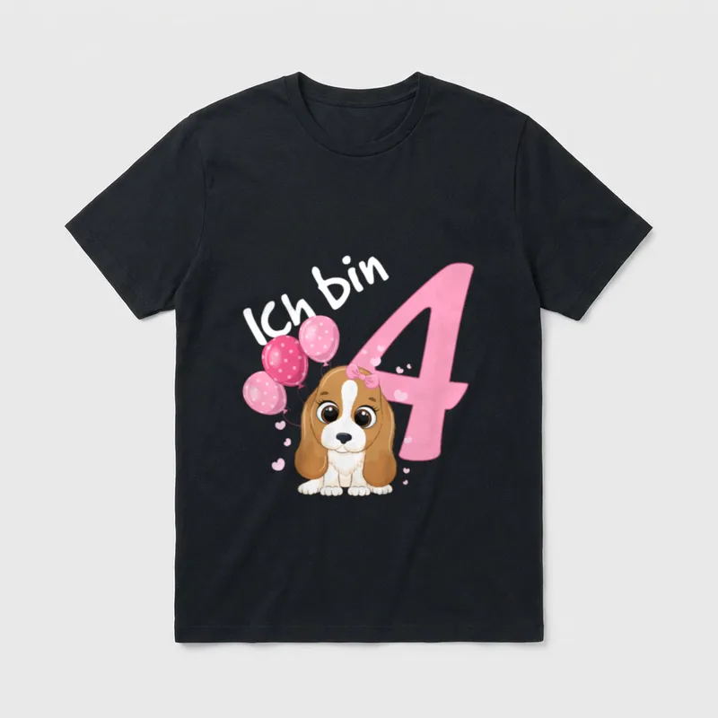 Geburtstagsshirt Kleiner Hund 4 T-Shirt 0029 – Klassisches T-Shirt in Schwarz