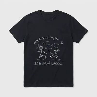 Mir reicht´s ich geh T-Shirt – Klassisches T-Shirt in Schwarz