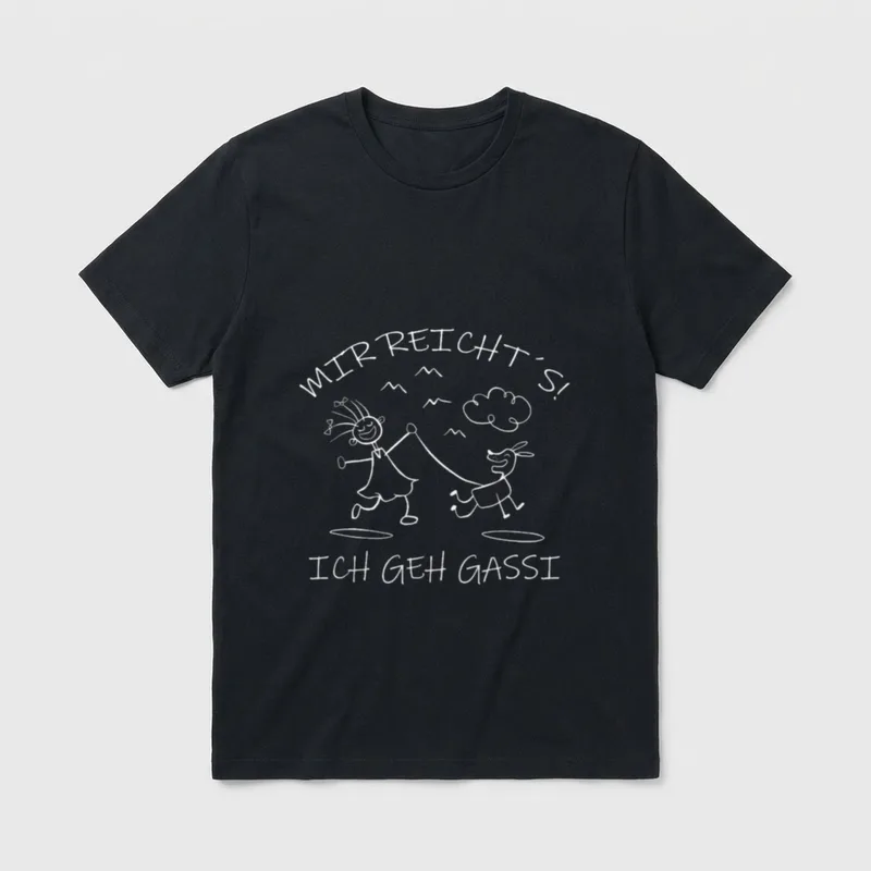 Mir reicht´s ich geh T-Shirt – Klassisches T-Shirt in Schwarz