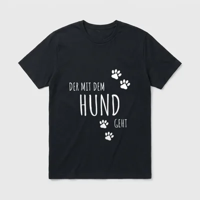DER MIT DEM HUND T-Shirt 0036 – Klassisches T-Shirt in Schwarz