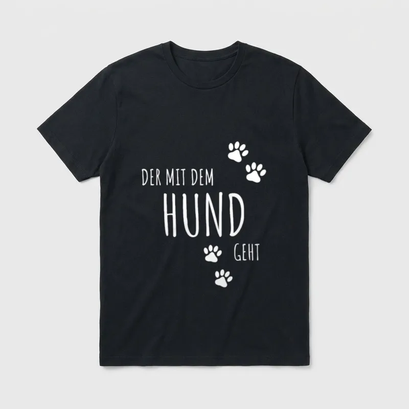 DER MIT DEM HUND T-Shirt 0036 – Klassisches T-Shirt in Schwarz