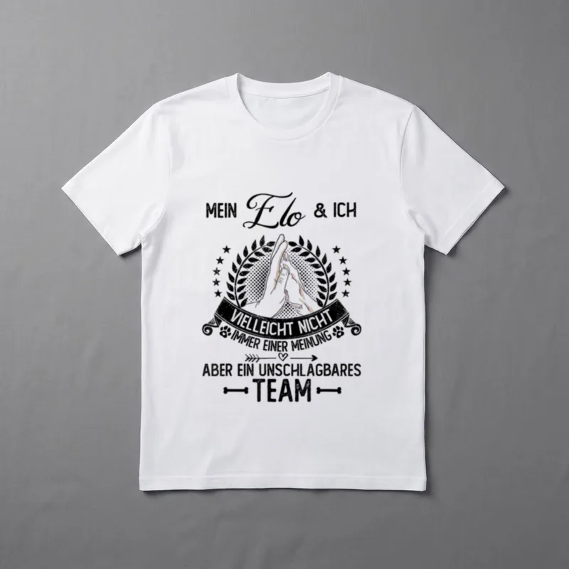 Elo Geschenke & Gassi T-Shirt – Klassisches T-Shirt in Schwarz