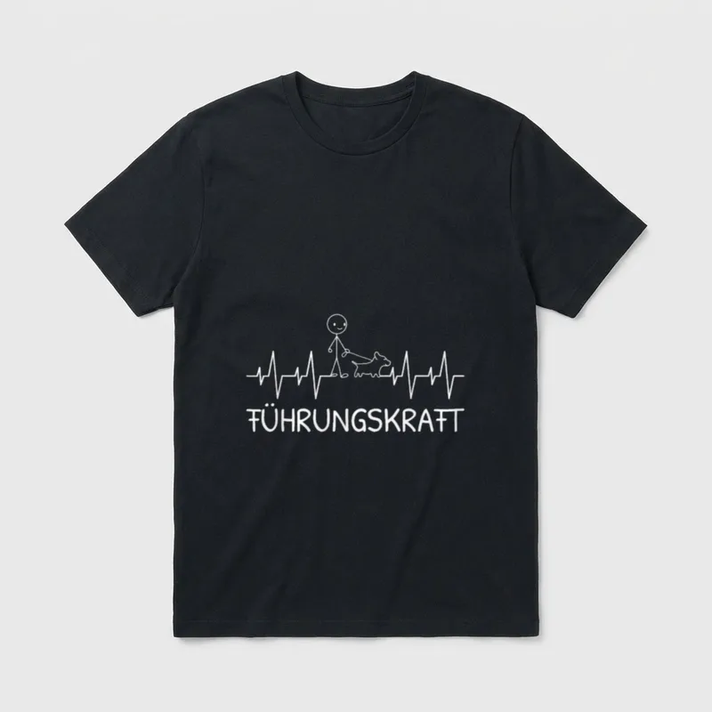 Führungskraft Hund Herrchen Gassi T-Shirt – Klassisches T-Shirt in Schwarz
