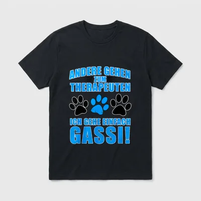 Andere gehen zum Therapeuten ich T-Shirt – Klassisches T-Shirt in Schwarz