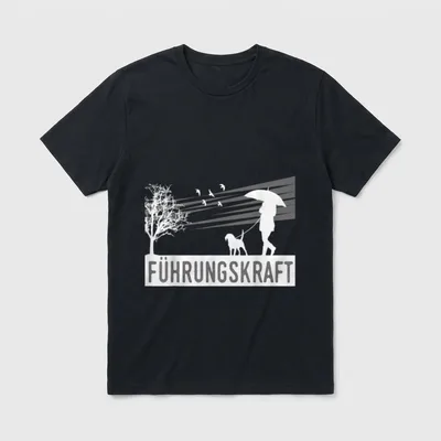 FÜHRUNGSKRAFT Hundebesitzer Gassi Gehen T-Shirt 0045 – Klassisches T-Shirt in Schwarz