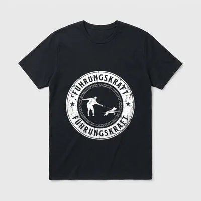 FÜHRUNGSKRAFT Hundebesitzer Gassi Gehen T-Shirt 0047 – Klassisches T-Shirt in Schwarz