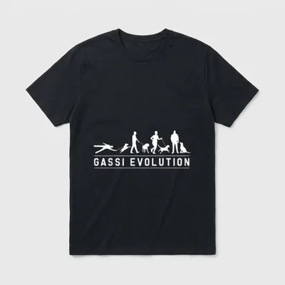 Gassi Evolution Hundebesitzer Lustig T-Shirt – Klassisches T-Shirt in Schwarz