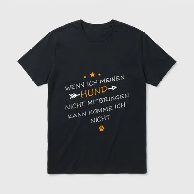 Hundefreund Nicht Ohne Meinen T-Shirt – Klassisches T-Shirt in Schwarz