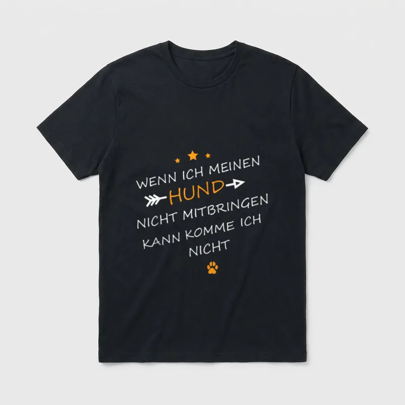 Hundefreund Nicht Ohne Meinen T-Shirt – Klassisches T-Shirt in Schwarz