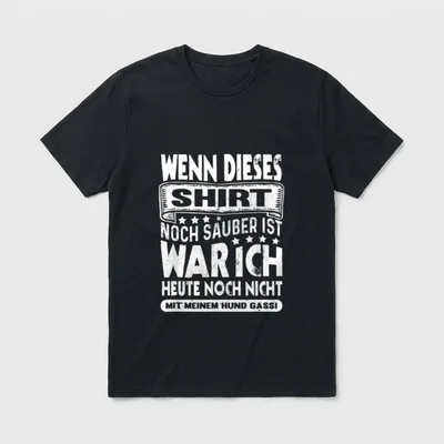 Hund Gassi Spruch Hundeliebhaber T-Shirt – Klassisches T-Shirt in Schwarz