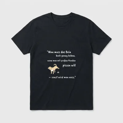 Lustiges zum Gassi gehen T-Shirt – Klassisches T-Shirt in Schwarz