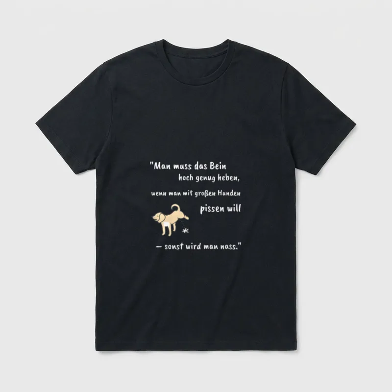 Lustiges zum Gassi gehen T-Shirt – Klassisches T-Shirt in Schwarz