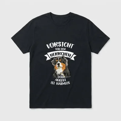 Vorsicht Vor Dem Herrchen Gassi gehen T-Shirt – Klassisches T-Shirt in Schwarz