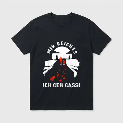 Mir Reichts Ich Geh Gassi gehen T-Shirt – Klassisches T-Shirt in Schwarz
