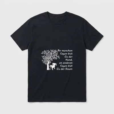 Lustiges Hund Baum Gassi T-Shirt – Klassisches T-Shirt in Schwarz