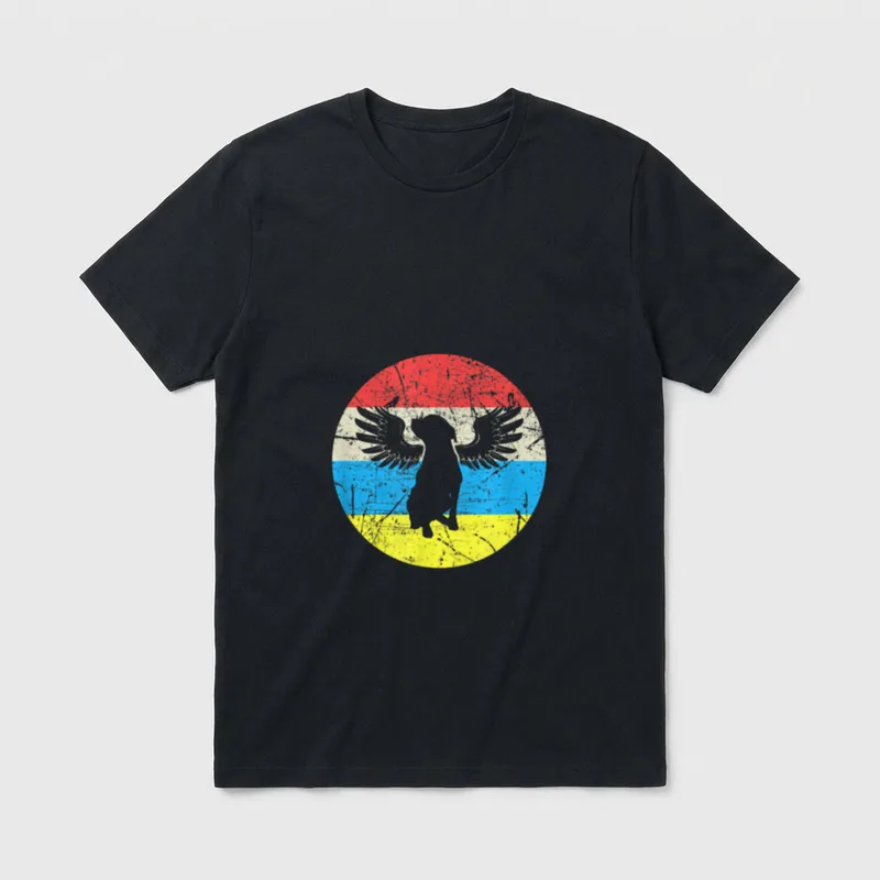 Retro Vintage Grunge Gassi T-Shirt – Klassisches T-Shirt in Schwarz