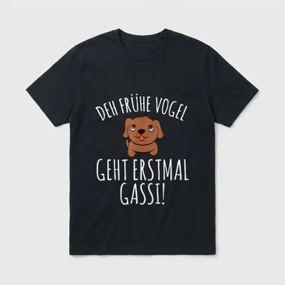 Der frühe Vogel geht T-Shirt – Klassisches T-Shirt in Schwarz