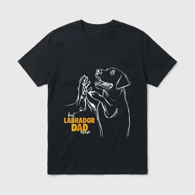 Labrador Golden Retriever Labrador T-Shirt – Klassisches T-Shirt in Schwarz