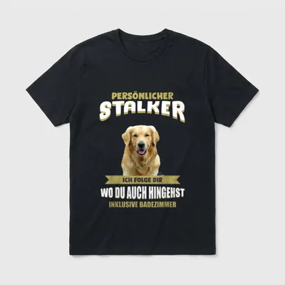 Golden Retriever Golden Retriever Hund T-Shirt – Klassisches T-Shirt in Schwarz