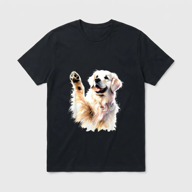 Golden Retriever Lustiger Hundeliebhaber T-Shirt – Klassisches T-Shirt in Schwarz