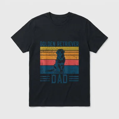 Hund Golden Dad Vintage T-Shirt – Klassisches T-Shirt in Schwarz