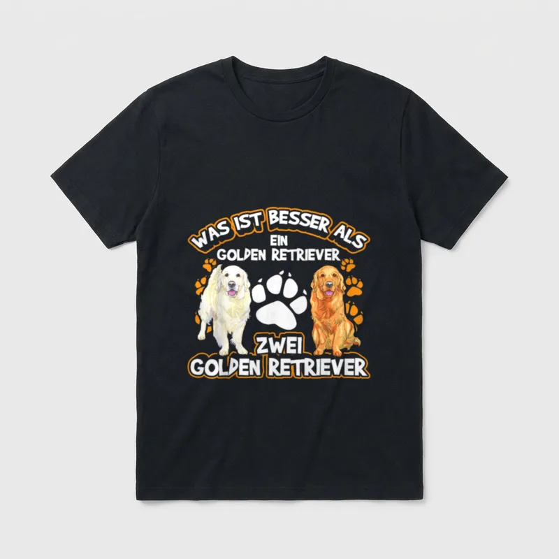 Was ist besser Golden Retriever T-Shirt – Klassisches T-Shirt in Schwarz