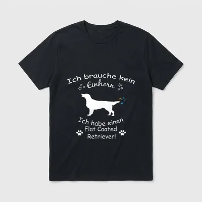 Flat Coated Retriever Flat T-Shirt – Klassisches T-Shirt in Schwarz