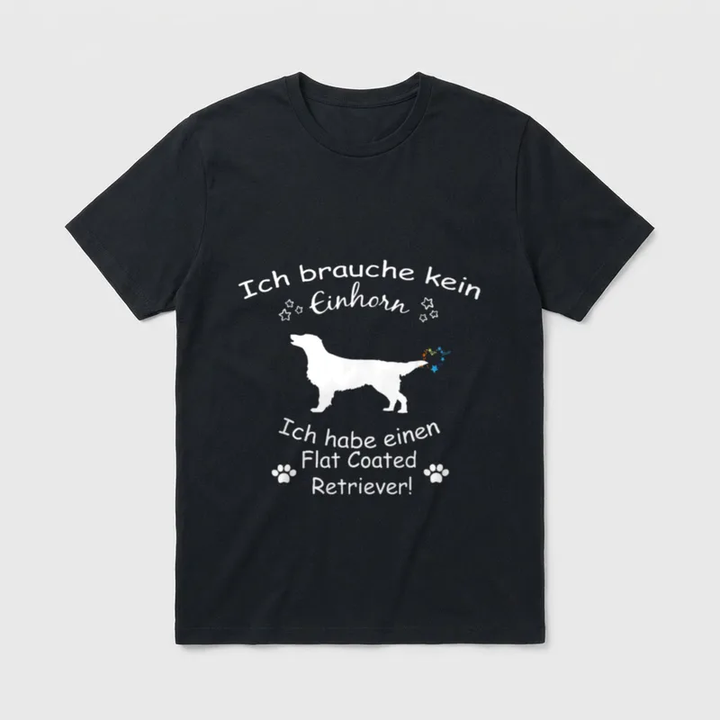 Flat Coated Retriever Flat T-Shirt – Klassisches T-Shirt in Schwarz