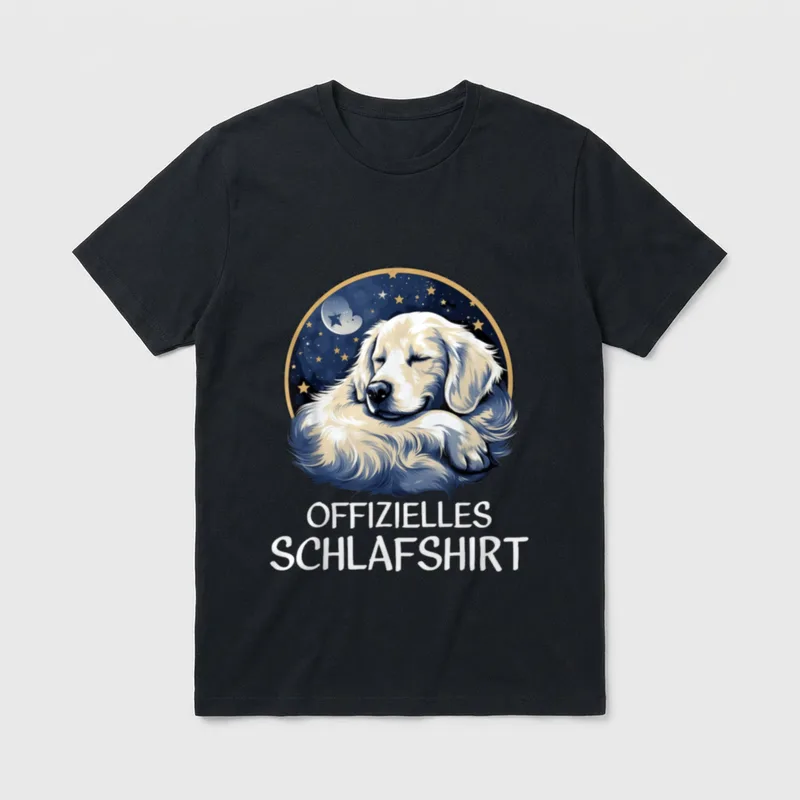 Offizielles Schlafshirt Golden Retriever T-Shirt – Klassisches T-Shirt in Schwarz