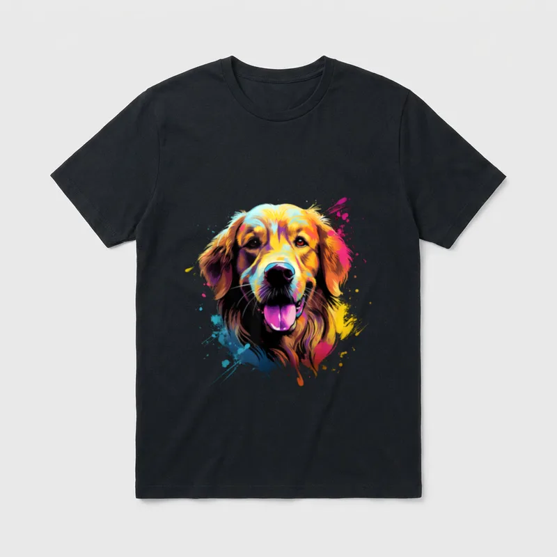 Niedlicher Golden Retriever T-Shirt – Klassisches T-Shirt in Schwarz