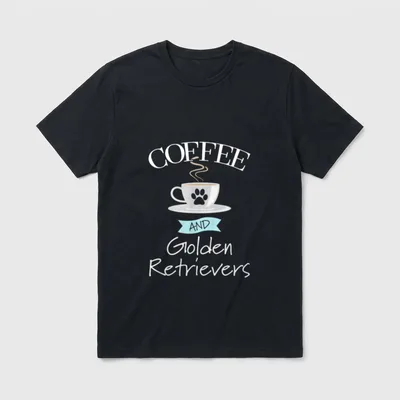 Golden Retriever Dog T-Shirt – Klassisches T-Shirt in Schwarz
