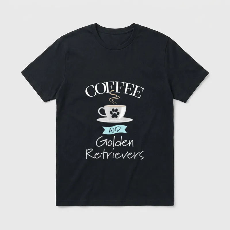 Golden Retriever Dog T-Shirt – Klassisches T-Shirt in Schwarz