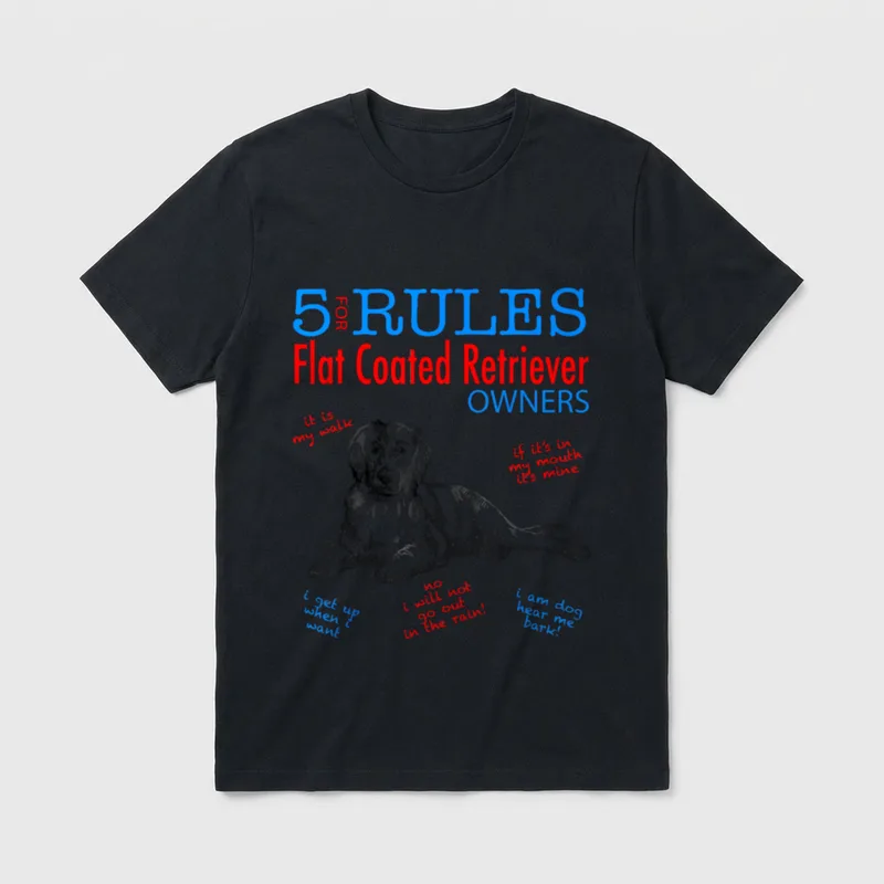 5 Rules for Flat-Coated T-Shirt – Klassisches T-Shirt in Schwarz